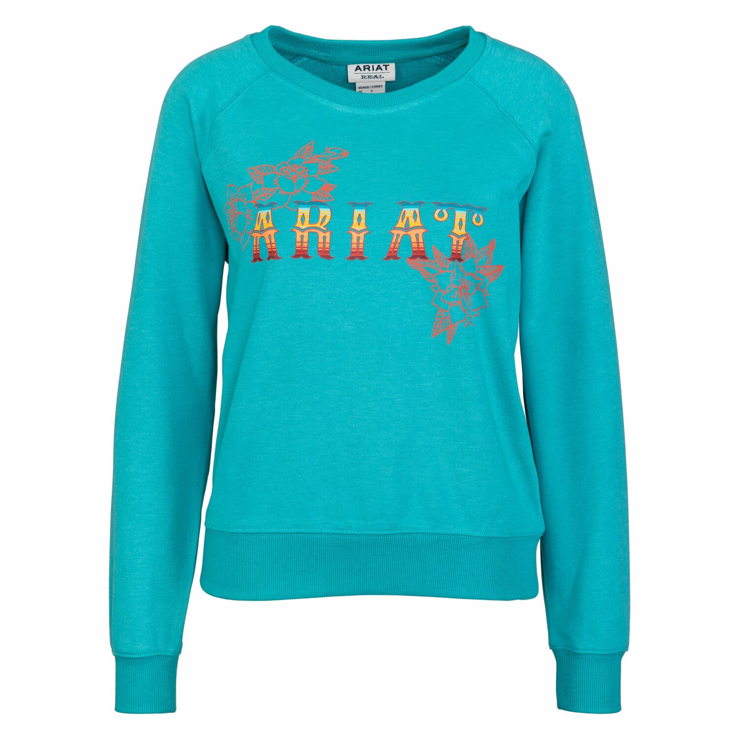 ARIAT Sweatshirt WMS Real Rose green | XS