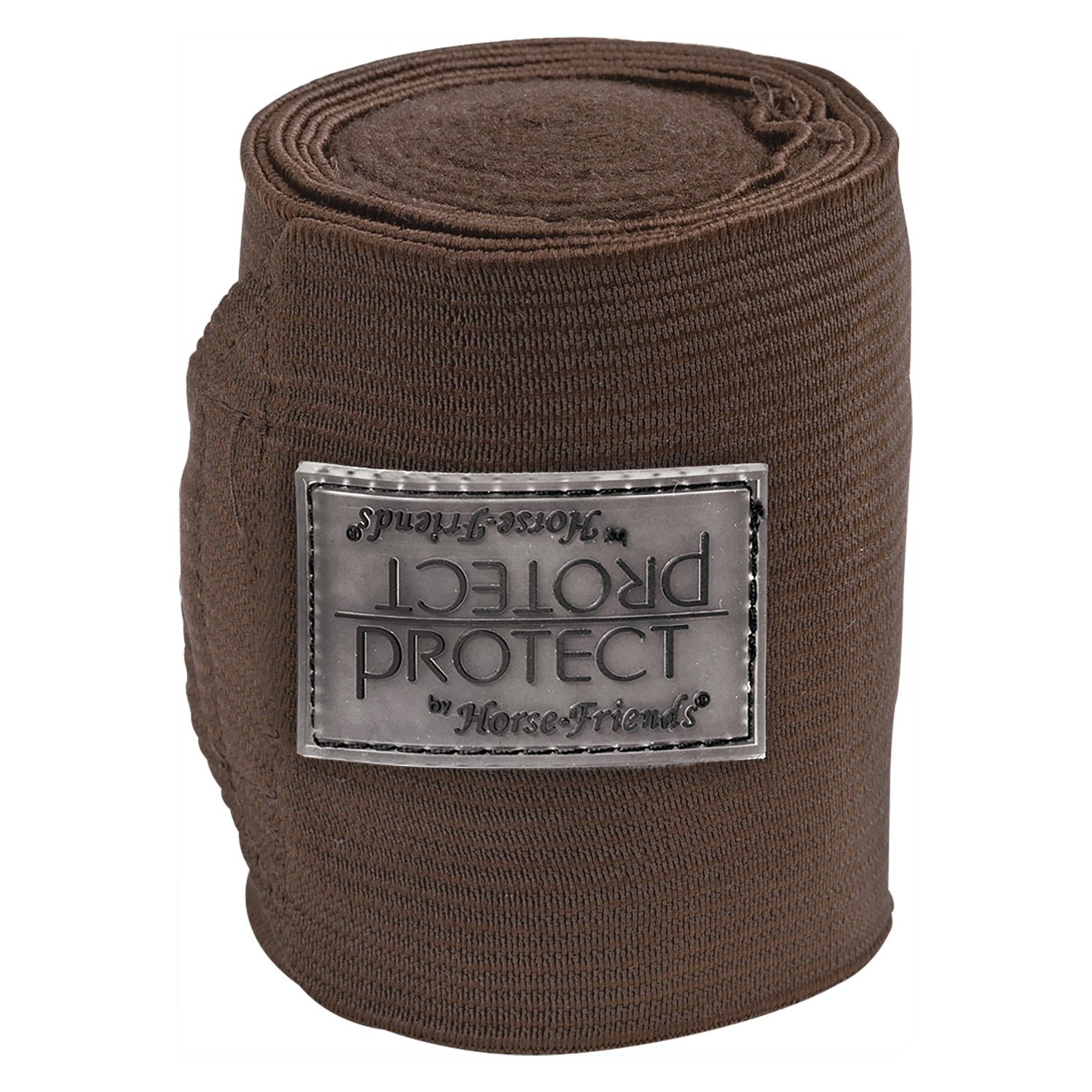 PROTECT by Horse-Friends Elastik-Fleecebandagen-Kombination braun | WB (3 m x 10 cm)