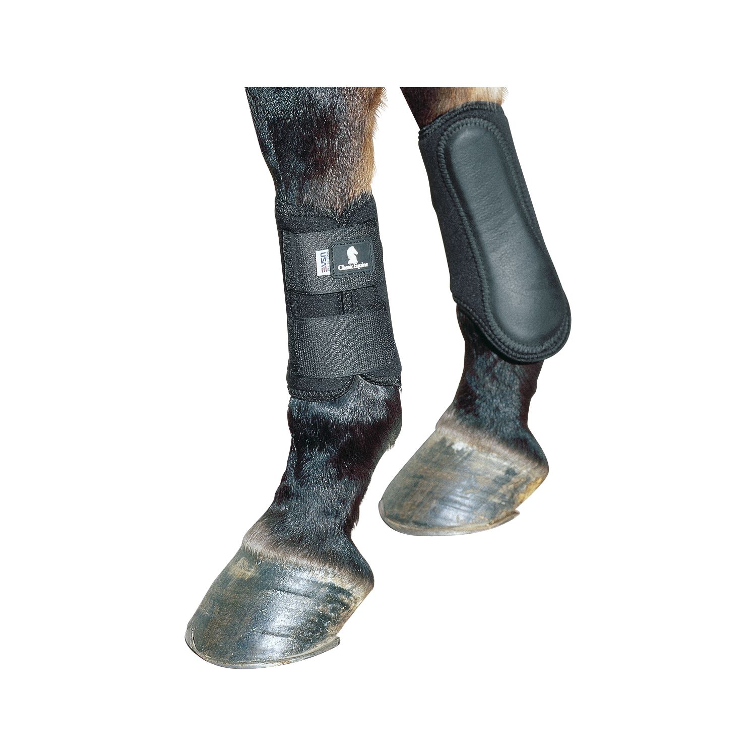 classic equine leather splint boots