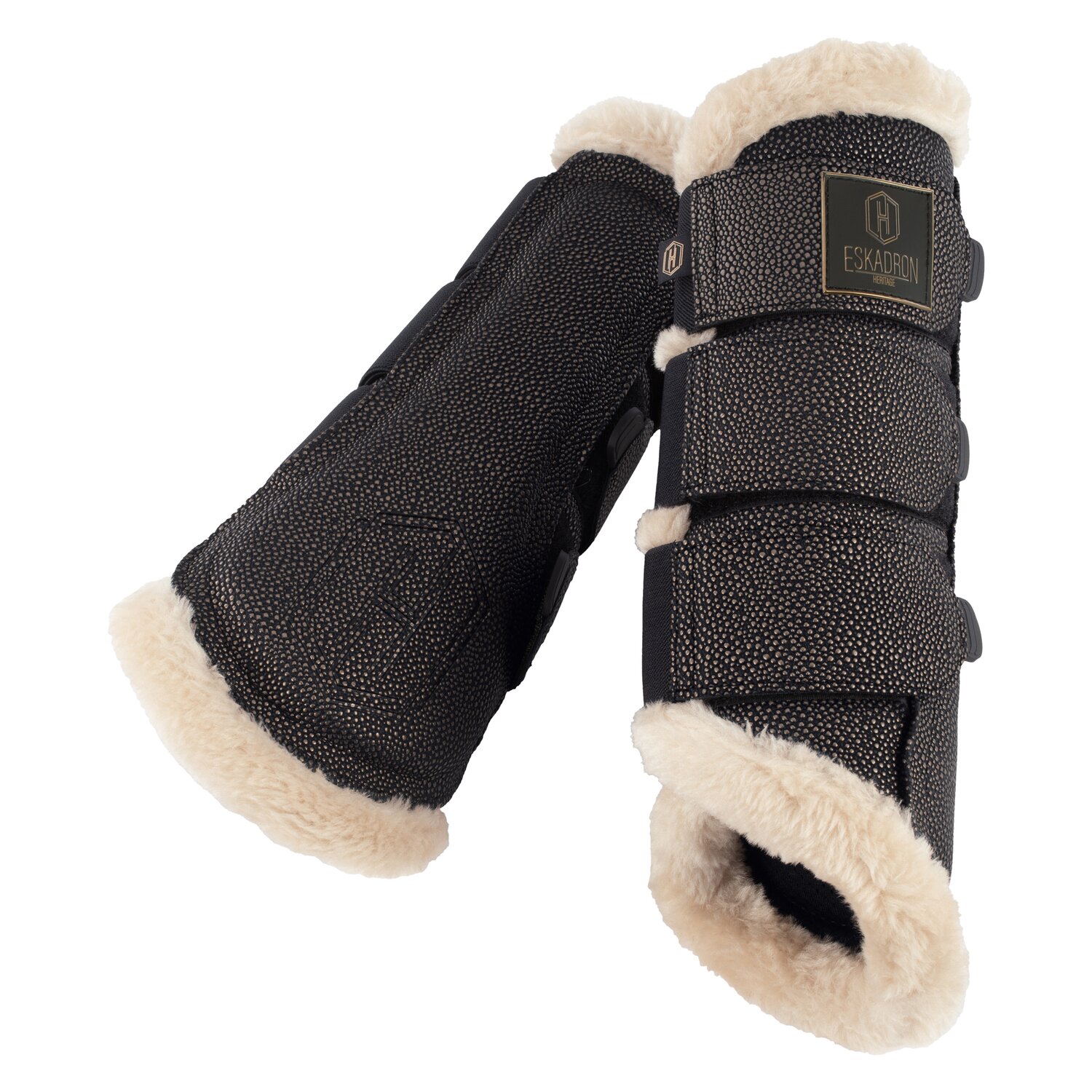 ESKADRON Heritage Gamaschen Stingray FauxFur black | L