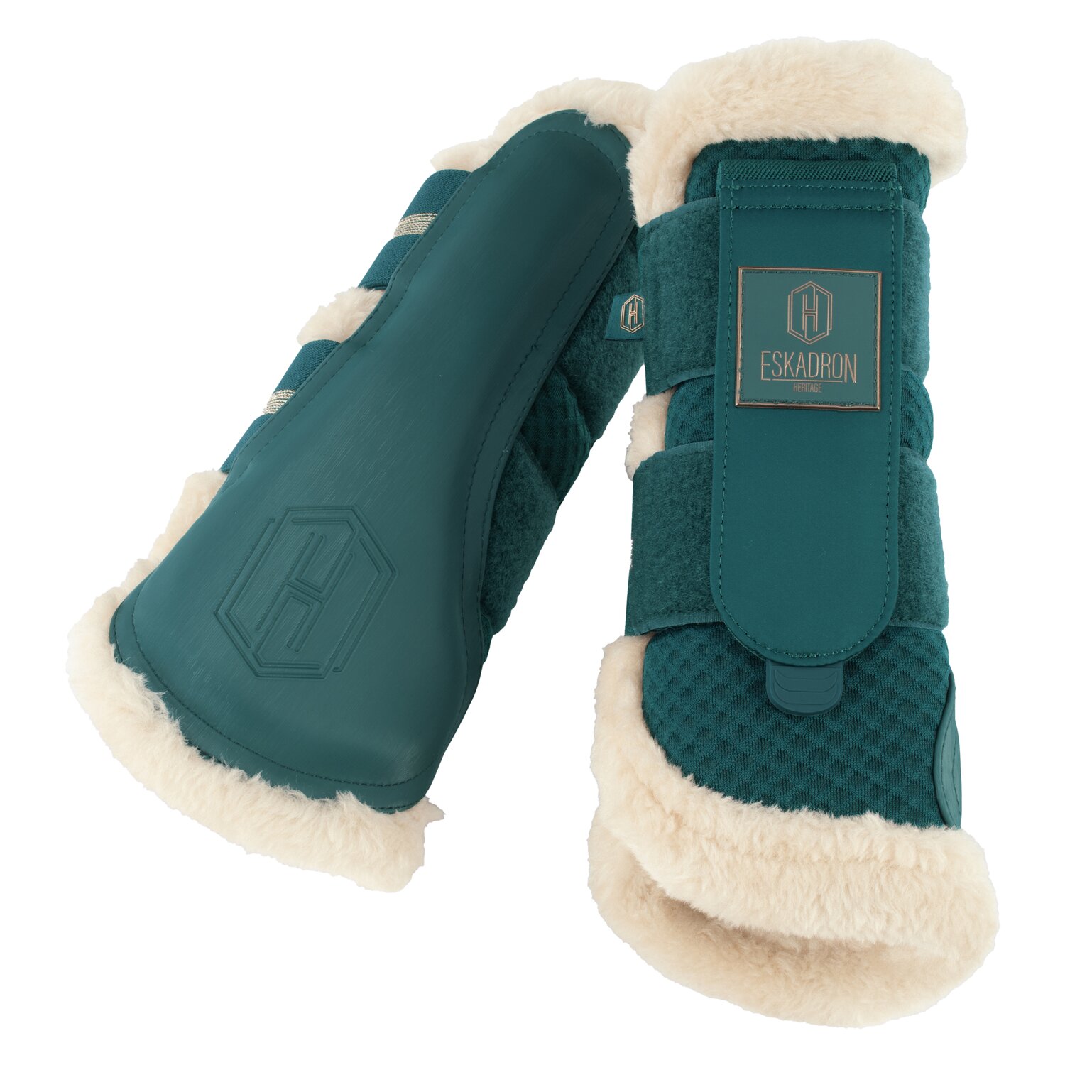 ESKADRON Heritage Gamaschen Mesh FauxFur vintage green | XL