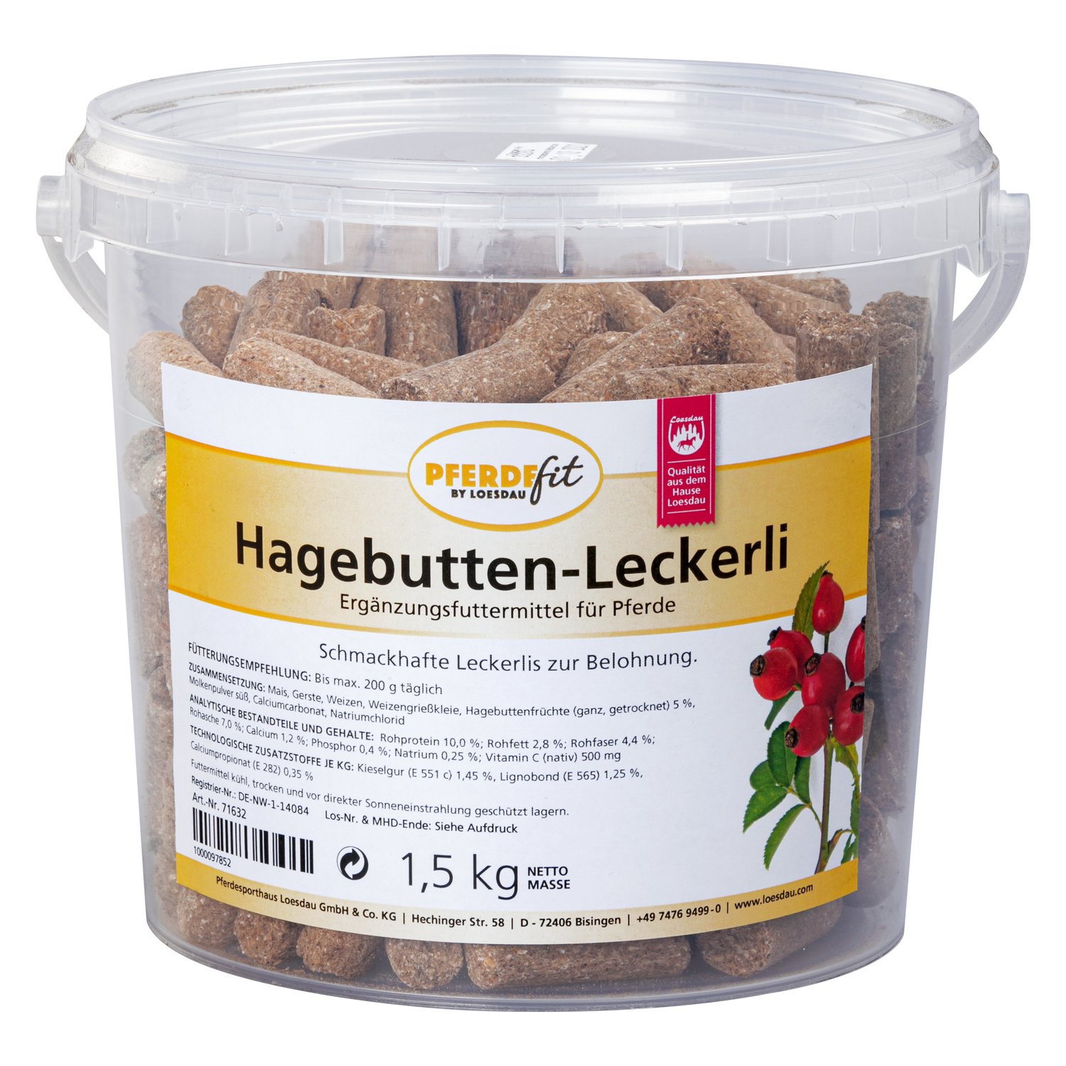 PFERDEfit by Loesdau Hagebutten-Leckerli 1,5 kg