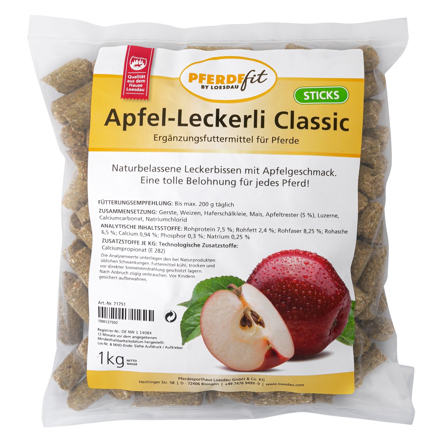 PFERDEfit by Loesdau Apfel-Leckerli Classic 1 kg