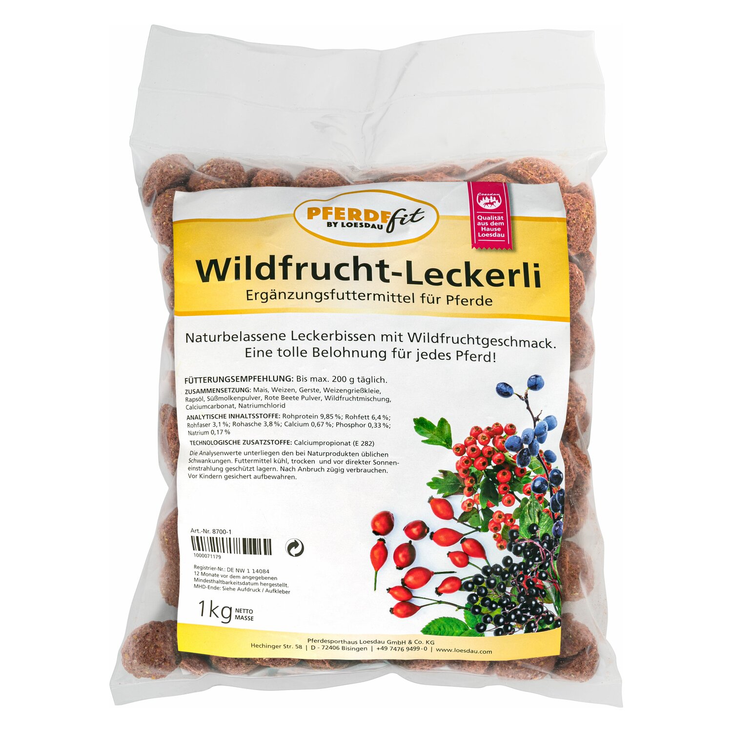 PFERDEfit by Loesdau Wildfrucht-Leckerli 1 kg