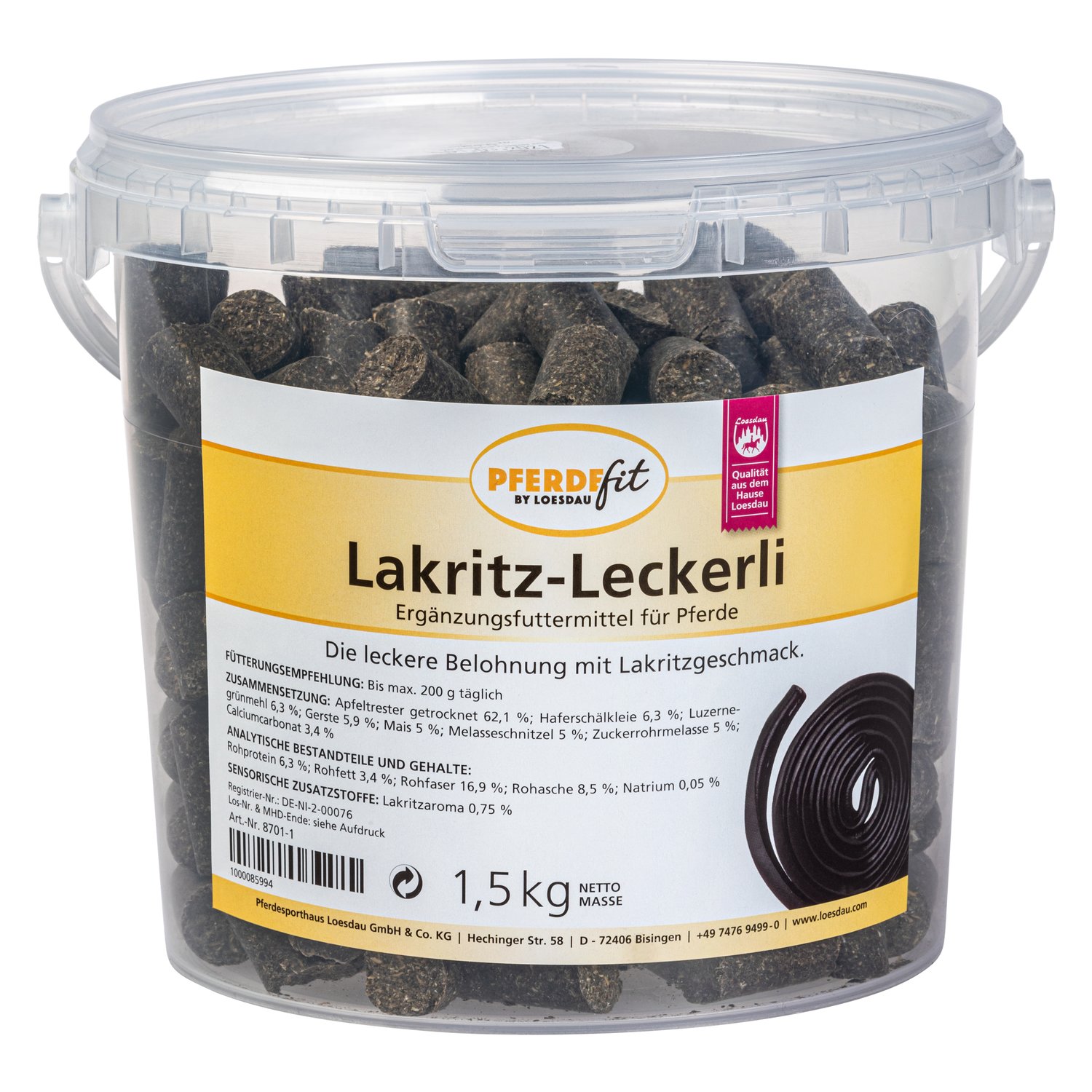 PFERDEfit by Loesdau Lakritz-Leckerli 1,5 kg