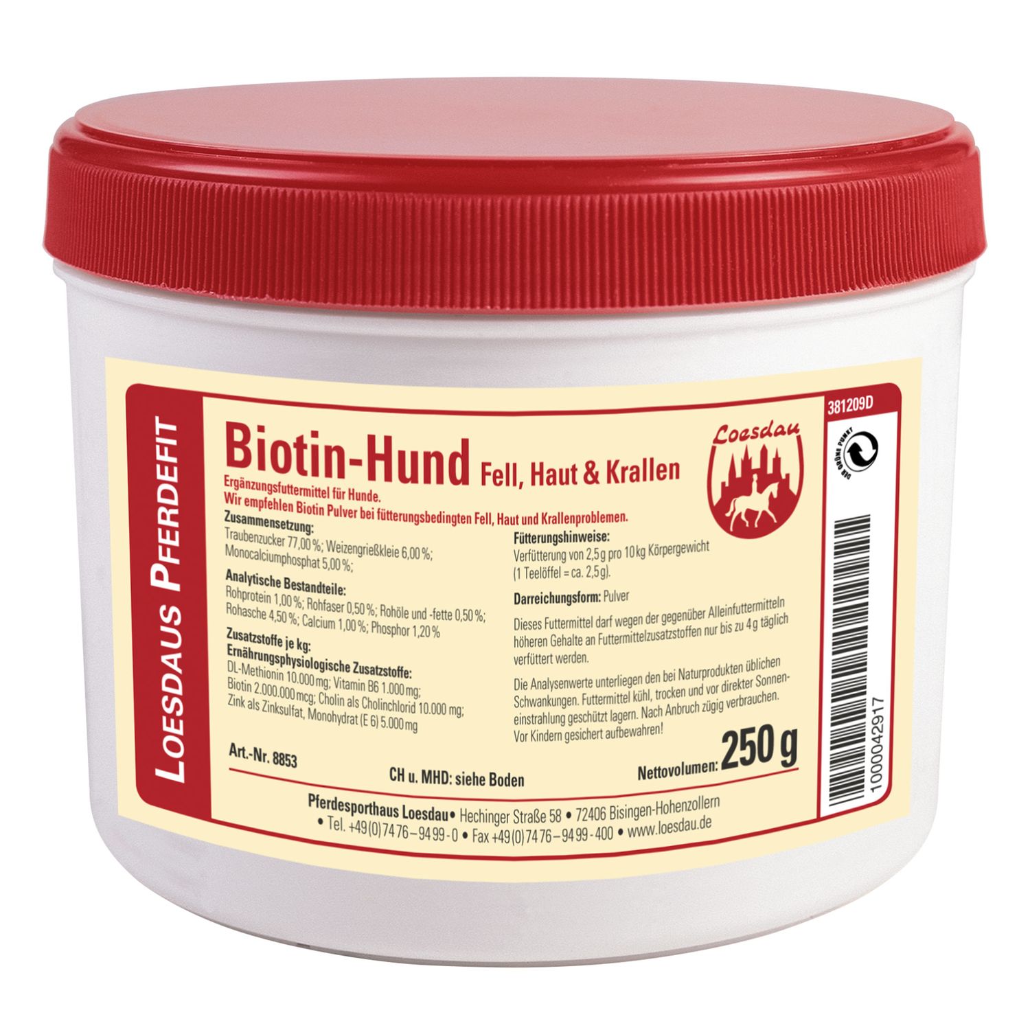 HUNDEfit by Loesdau Biotin-Hund 250 g