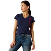 ARIAT T-Shirt Vertical-Logo Tee für Damen