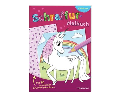 TESSLOFF Schraffur-Malbuch Einhörner