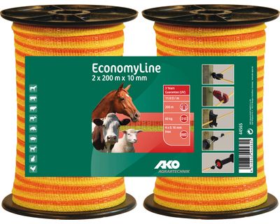 AKO Elektroband- Doppelpack 2er-Set mit je 200 Meter (10 mm)