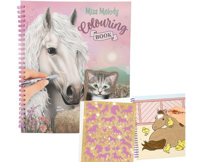 Miss Melody Malbuch mit Pailletten