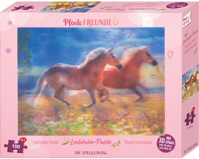 DIE SPIEGELBURG Lentikular Puzzle Pferdefreunde