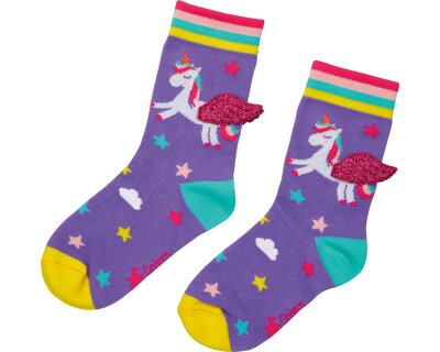 DIE SPIEGELBURG Socken mit Flügeln Einhorn-Paradies