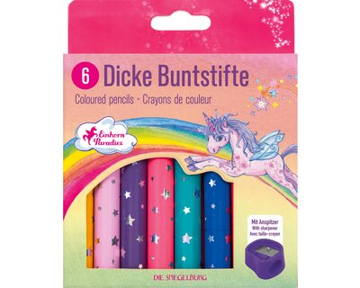 DIE SPIEGELBURG Dicke Buntstifte Einhorn-Paradies