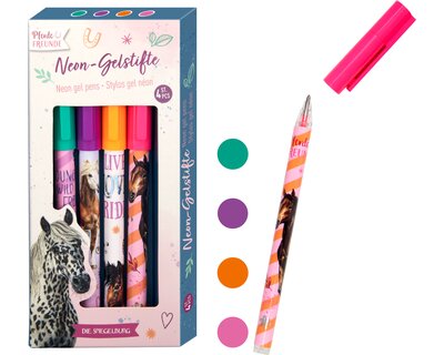 DIE SPIEGELBURG Neon-Gelstifte Pferde FREUNDE
