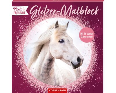 DIE SPIEGELBURG Glitzer-Malblock Pferde FREUNDE