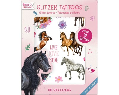 DIE SPIEGELBURG Glitzer-Tattoos Pferdefreunde