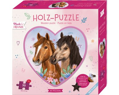 DIE SPIEGELBURG Holz-Puzzle Pferdefreunde