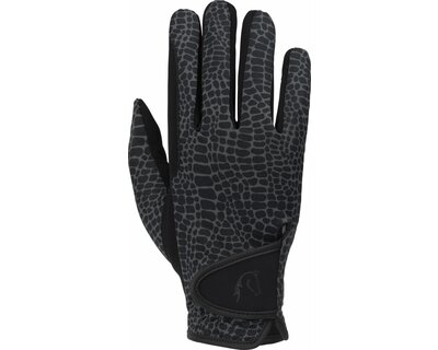 Cheval de Luxe Reithandschuhe in Croco-Optik