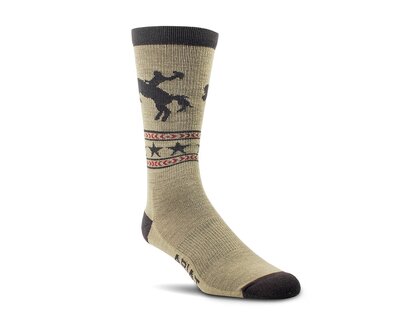 ARIAT Wollsocke Bronc Rider Mid Calf Everyday Performance Woll Sock