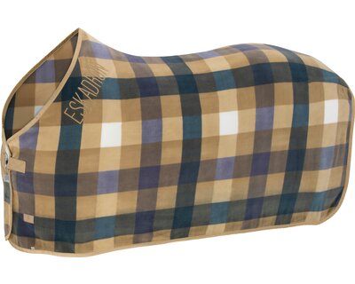 ESKADRON Classic Sports Fleece Check Abschwitzdecke