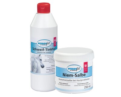 PFERDEfit by Loesdau Set Haut - Schweif-Tinktur und Niem-Salbe
