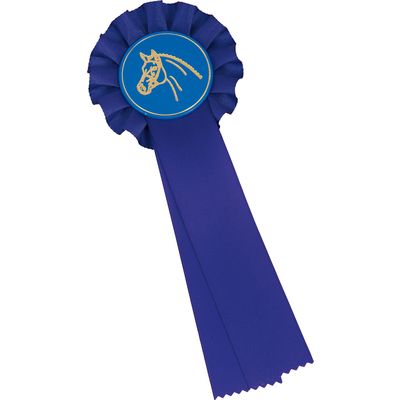 Turnierschleife Einfachrosette blau