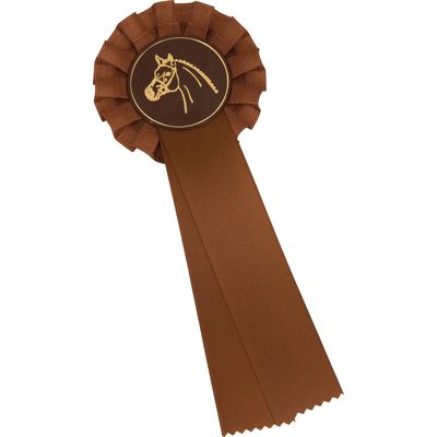 Turnierschleife Einfachrosette braun