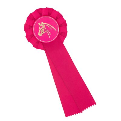 Turnierschleife Einfachrosette pink