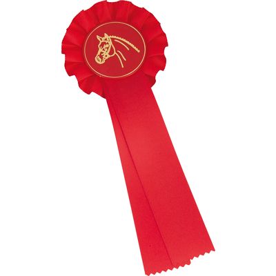 Turnierschleife Einfachrosette rot