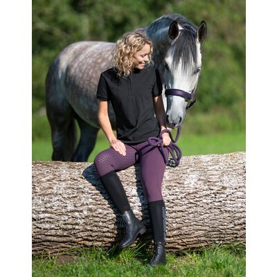 black forest Grip-Vollbesatz-Reitleggings mit Mesh