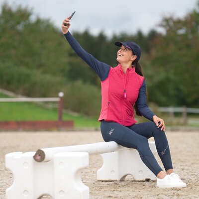 RIDE now Grip-Vollbesatz-Reitleggings mit Mesh