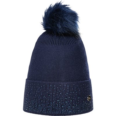 Cheval de Luxe Strickmütze mit abnehmbarem Bommel navy | Einheitsgröße