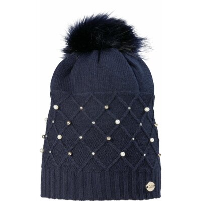 Cheval de Luxe Mütze mit Bommel navy | Einheitsgröße