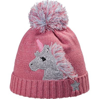black forest Strickmütze mit Einhorn rosé | Einheitsgröße