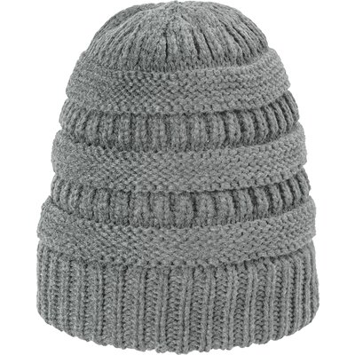 black forest Strickmütze für Haarzopf steel grey | Einheitsgröße