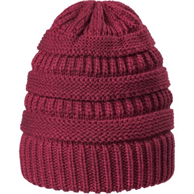black forest Strickmütze für Haarzopf wine | Einheitsgröße