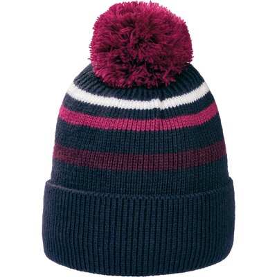 black forest Strickmütze mit Bommel navy/cherry | Einheitsgröße
