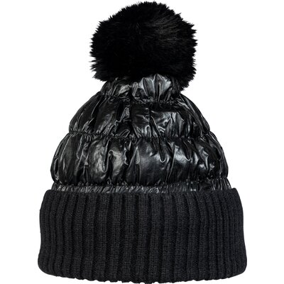 Cheval de Luxe Wattierte Mütze im Materialmix black | Einheitsgröße