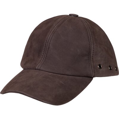 L-pro West Leder-Basecap dark brown | uni