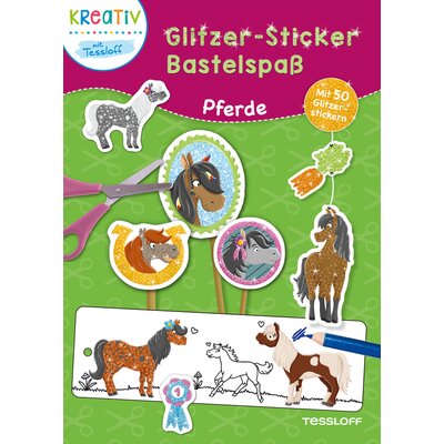 TESSLOFF Glitzer-Sticker Bastelspaß Pferde 