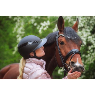 ABUS PIKEUR Reithelm AirLuxe Supreme Glam Long Visor