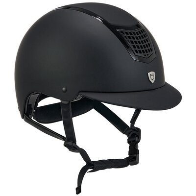 EQUESTRO Reithelm Eclipse Plain Matt black/black | M (56-58)