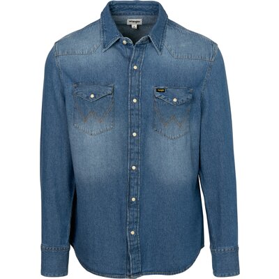 Wrangler Jeanshemd 27 MW mid stone | M