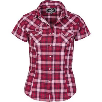 STARS & STRIPES Westernbluse Doreen rot | L