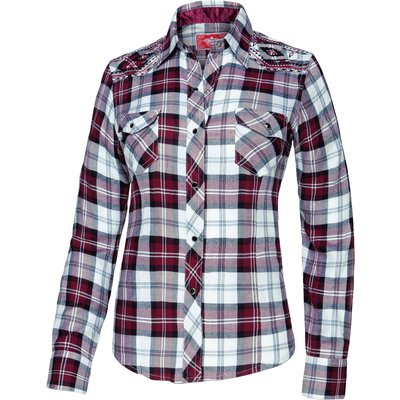 STARS & STRIPES Westernbluse Pasadena bordeaux | XXL