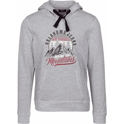 OKLAHOMA Jeans Hoodie neutral gray/melange | S