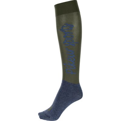 PIKEUR Kniestrümpfe oliv/denim | 35-40