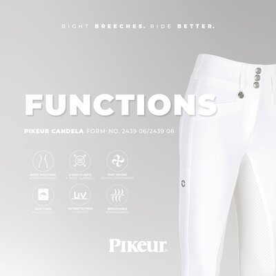 PIKEUR Highwaist Gesäßeinsatz-Reithose New Candela FFL