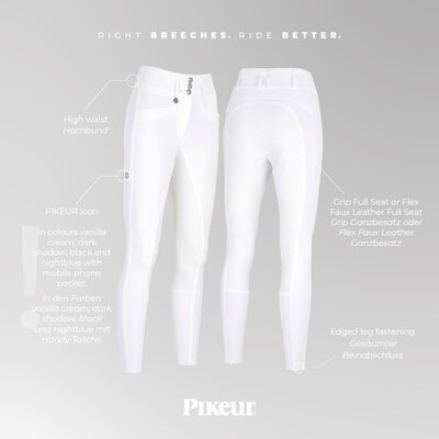 PIKEUR Highwaist Gesäßeinsatz-Reithose New Candela FFL
