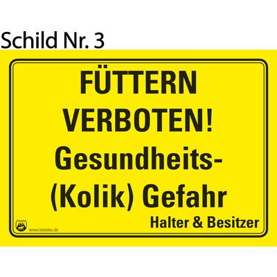 Loesdau Hinweisschild 3 | KUNSTSTOFF